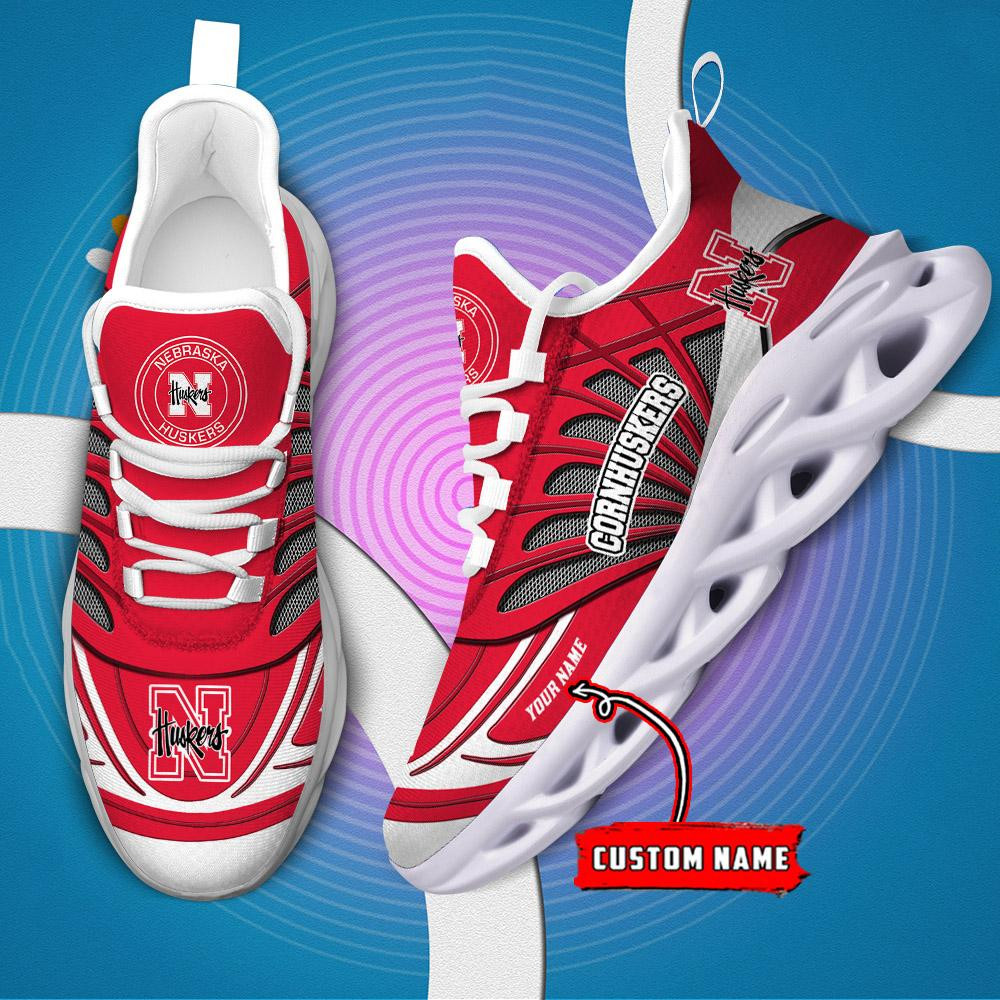 Nebraska Cornhuskers Custom Name Max Soul Shoes - Famjoys Nebraska Cornhuskers Custom Name Max Soul Shoes - Famjoys