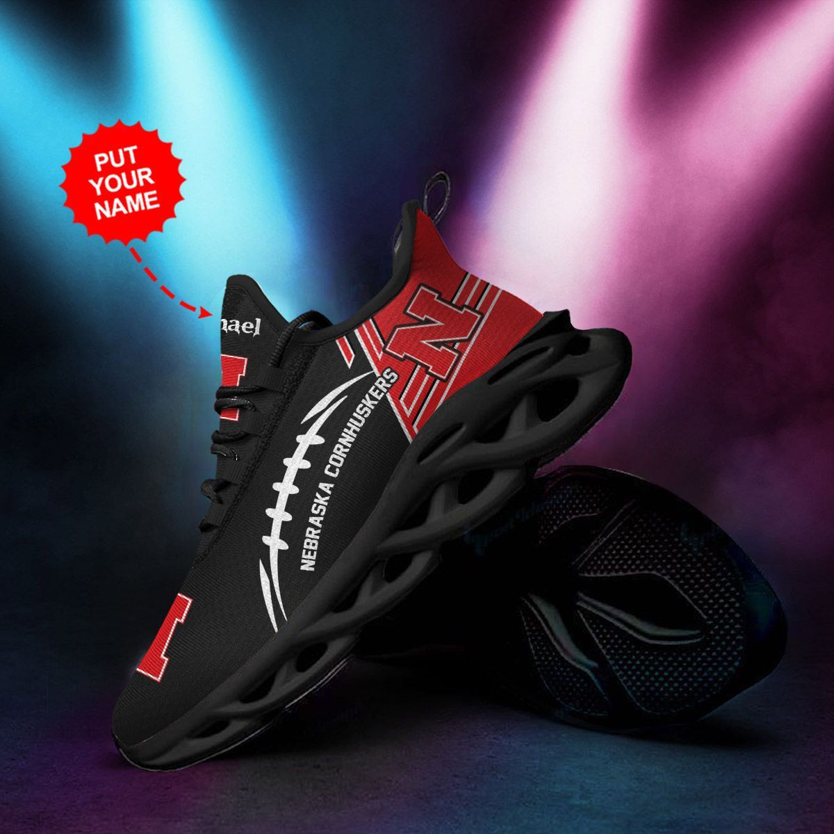 Nebraska Cornhuskers Custom Personalized Max Soul Sneakers Shoes - Famjoys Nebraska Cornhuskers Custom Personalized Max Soul Sneakers Shoes - Famjoys