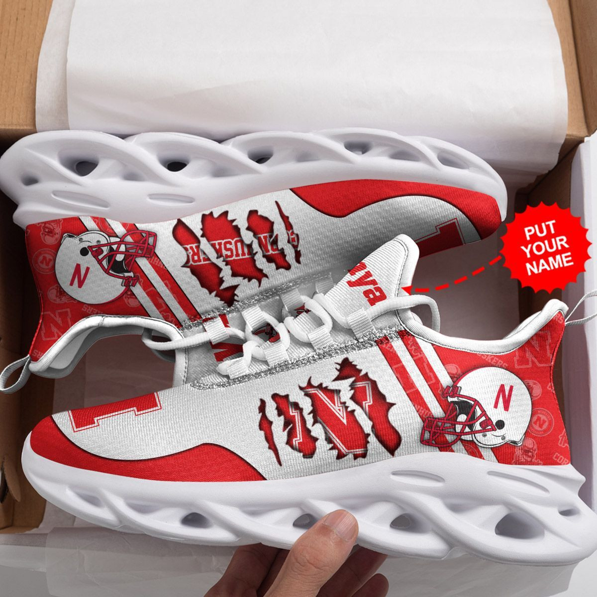 Nebraska Cornhuskers Custom Personalized Max Soul Sneakers Shoes - Famjoys Nebraska Cornhuskers Custom Personalized Max Soul Sneakers Shoes - Famjoys
