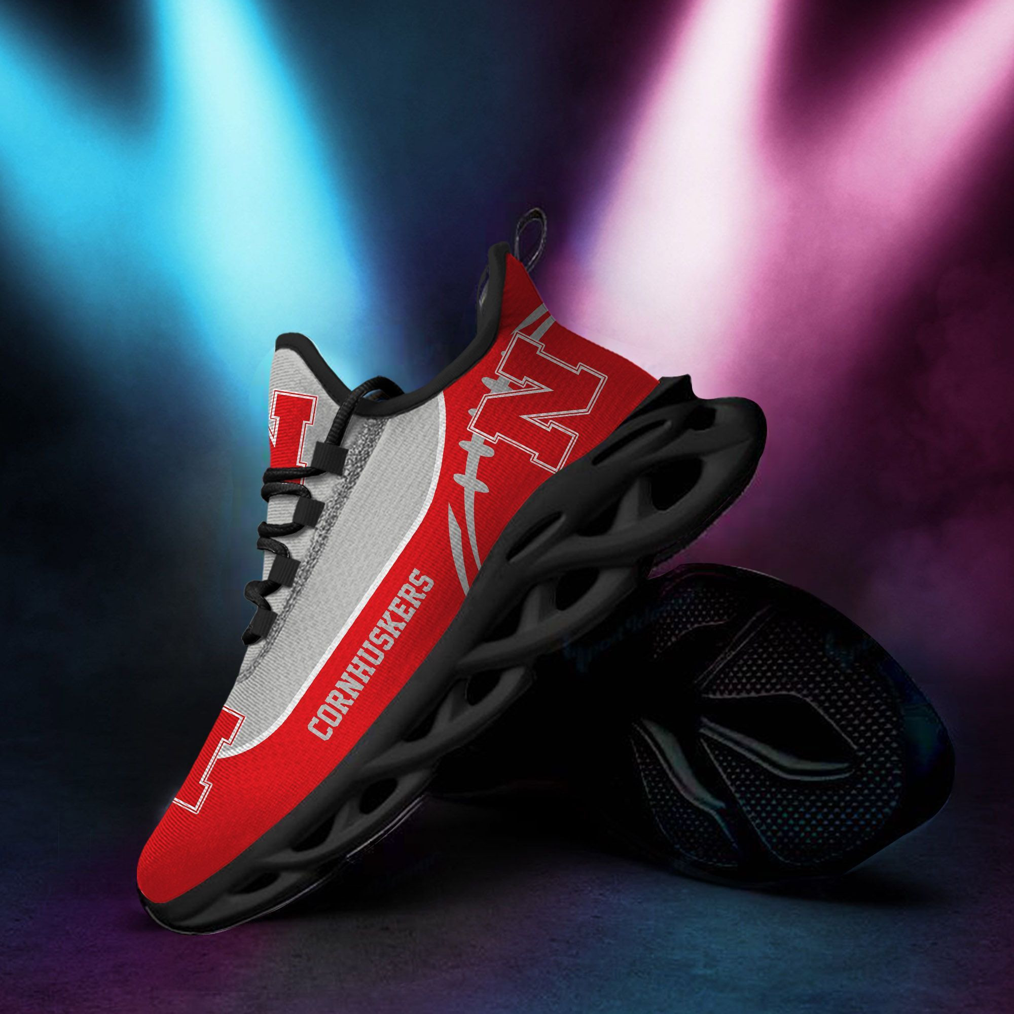 Nebraska Cornhuskers Custom Personalized Max Soul Sneakers Shoes - Famjoys Nebraska Cornhuskers Custom Personalized Max Soul Sneakers Shoes - Famjoys