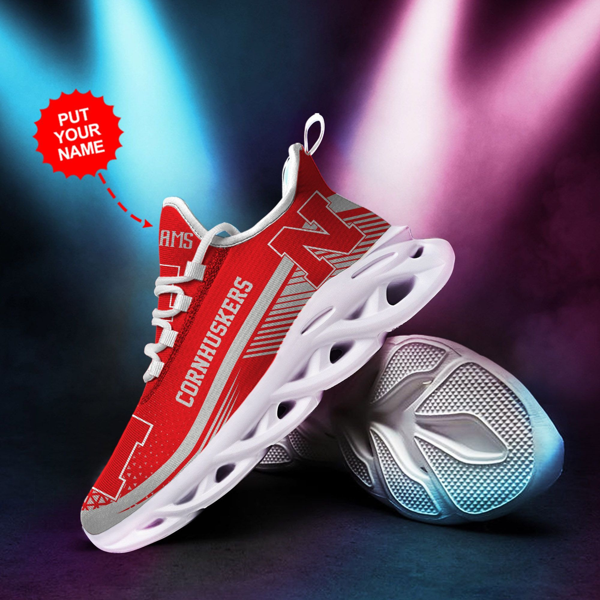 Nebraska Cornhuskers Custom Personalized Max Soul Sneakers Shoes - Famjoys Nebraska Cornhuskers Custom Personalized Max Soul Sneakers Shoes - Famjoys