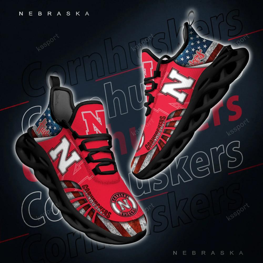 Nebraska Cornhuskers Max Soul Clunky Shoes - Famjoys Nebraska Cornhuskers Max Soul Clunky Shoes - Famjoys