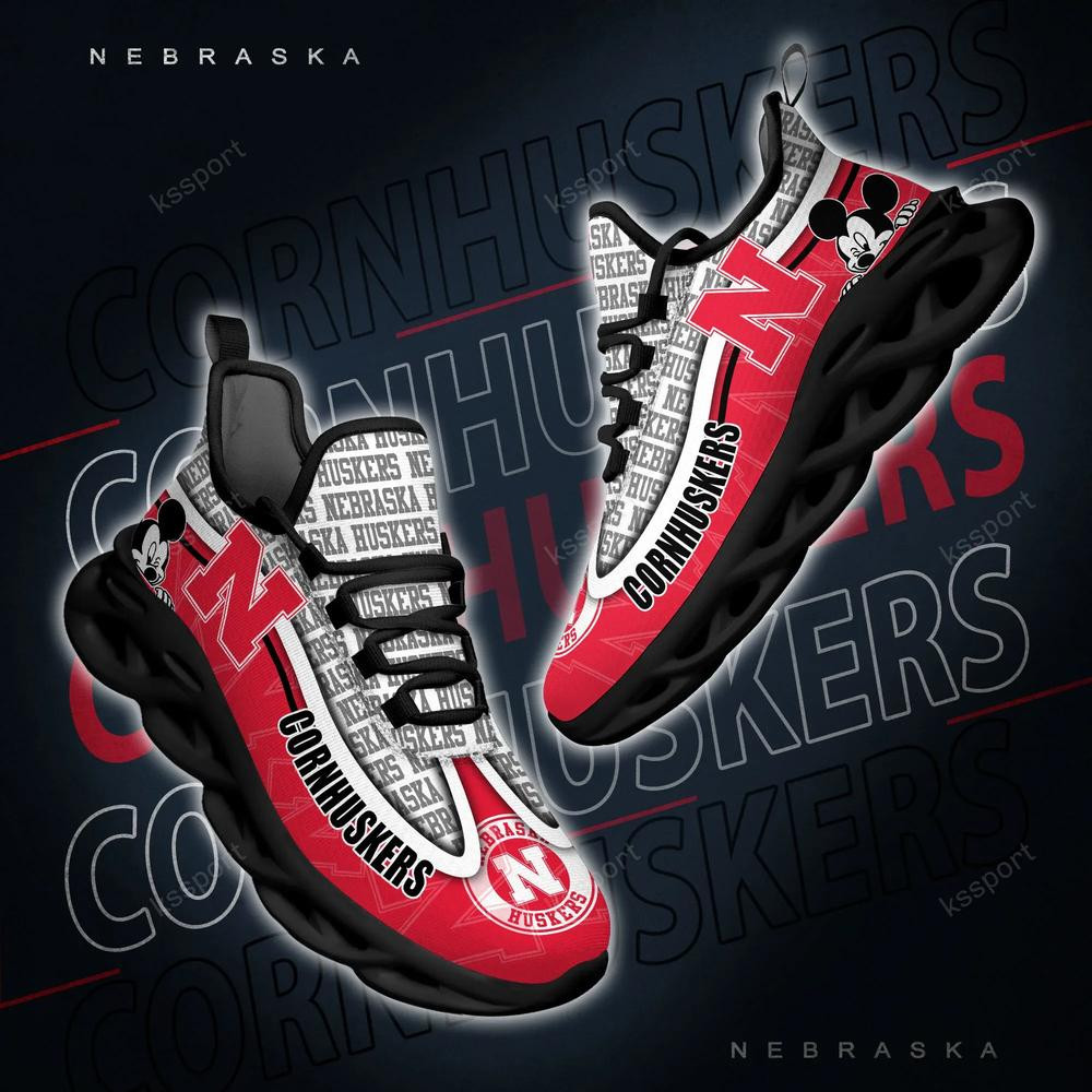 Nebraska Cornhuskers Max Soul Clunky Sneakers - Famjoys Nebraska Cornhuskers Max Soul Clunky Sneakers - Famjoys
