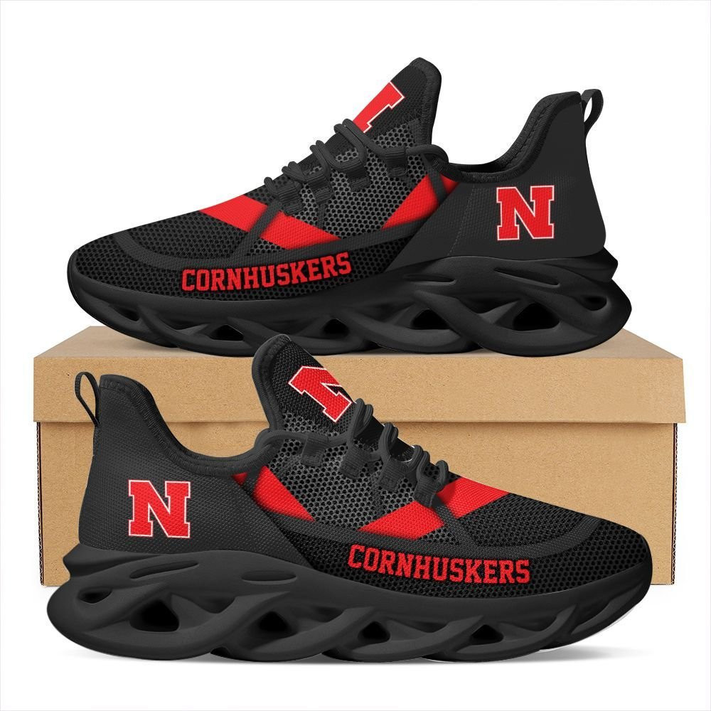 Nebraska Cornhuskers Max Soul Sneakers Shoes - Famjoys Nebraska Cornhuskers Max Soul Sneakers Shoes - Famjoys