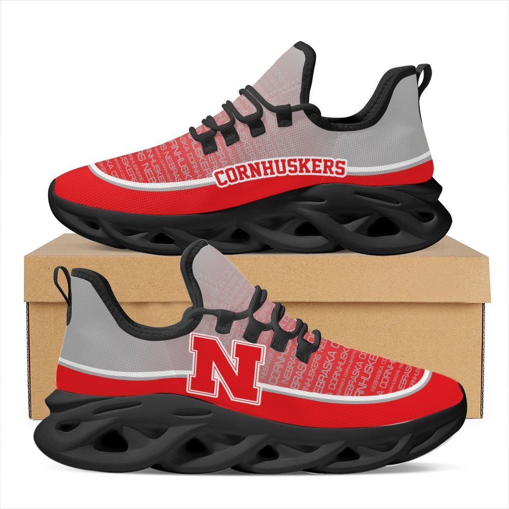 Nebraska Cornhuskers Max Soul Sneakers Shoes - Famjoys Nebraska Cornhuskers Max Soul Sneakers Shoes - Famjoys