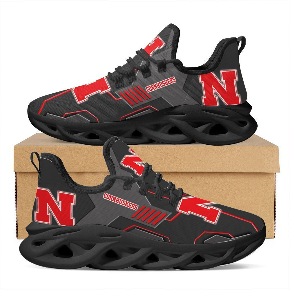 Nebraska Cornhuskers Max Soul Sneakers Shoes - Famjoys Nebraska Cornhuskers Max Soul Sneakers Shoes - Famjoys