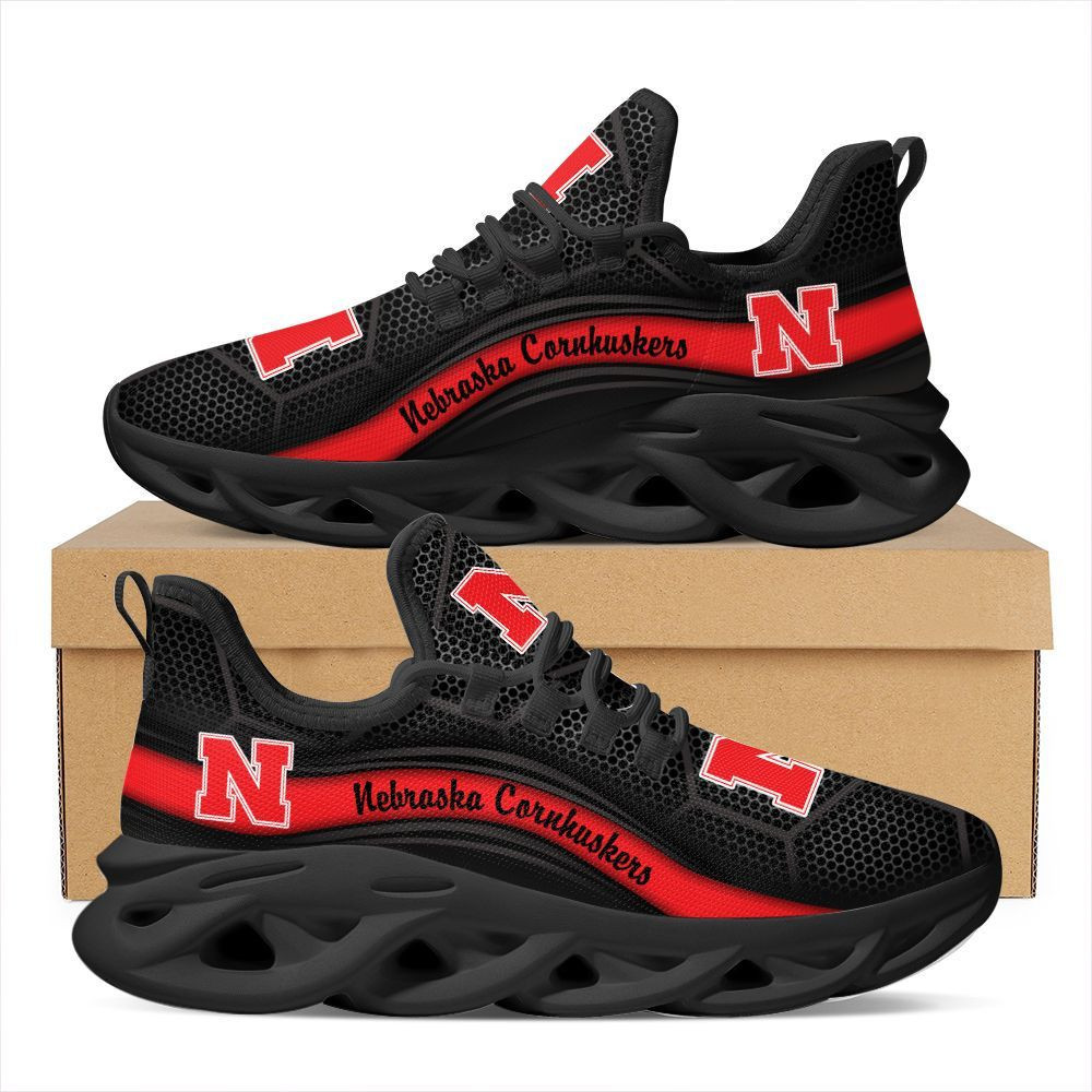 Nebraska Cornhuskers Max Soul Sneakers Shoes - Famjoys Nebraska Cornhuskers Max Soul Sneakers Shoes - Famjoys