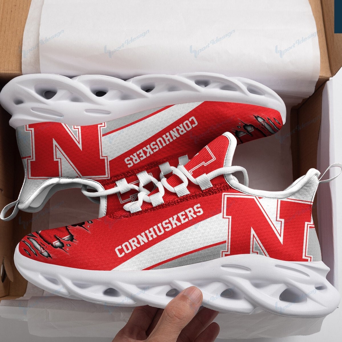 Nebraska Cornhuskers Max Soul YZ Running Sneakers 970 - Famjoys Nebraska Cornhuskers Max Soul YZ Running Sneakers 970 - Famjoys