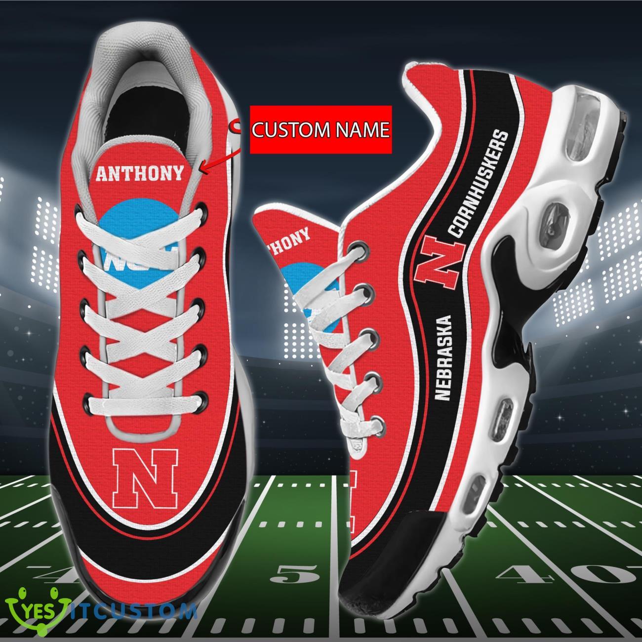 Nebraska Cornhuskers NCAA Personalized Name Air Cushion Sports Shoes Sneaker KLTNS220367 - Famjoys Nebraska Cornhuskers NCAA Personalized Name Air Cushion Sports Shoes Sneaker KLTNS220367 - Famjoys