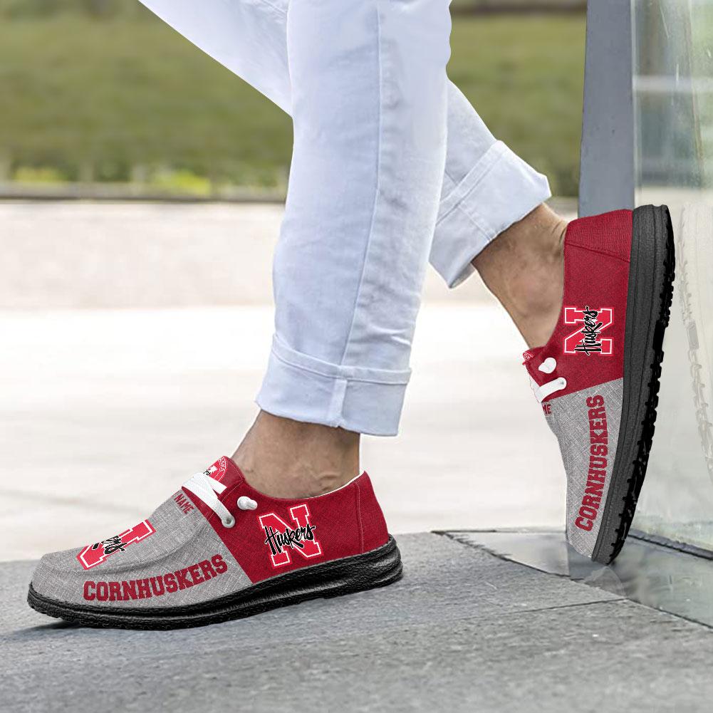Nebraska Cornhuskers Personalized Hey Dude Shoes - Famjoys Nebraska Cornhuskers Personalized Hey Dude Shoes - Famjoys