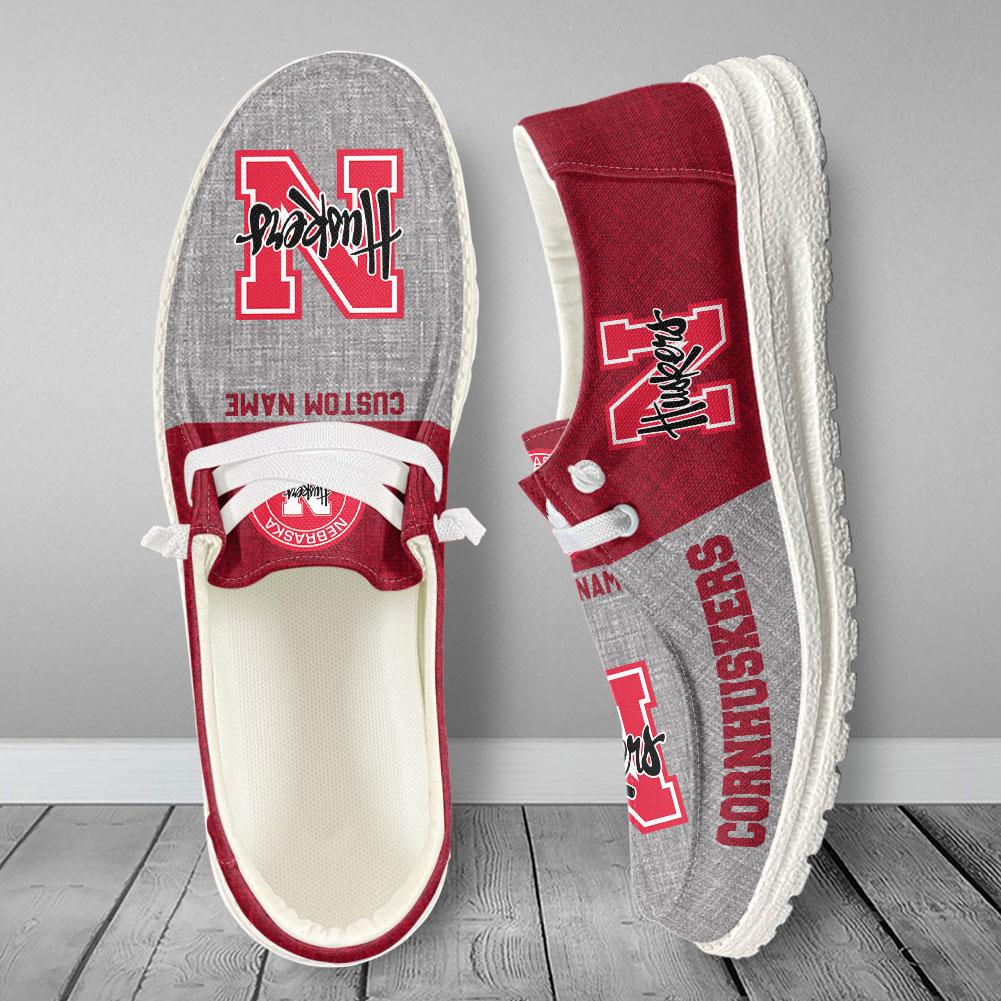 Nebraska Cornhuskers Personalized Hey Dude Shoes - Famjoys Nebraska Cornhuskers Personalized Hey Dude Shoes - Famjoys