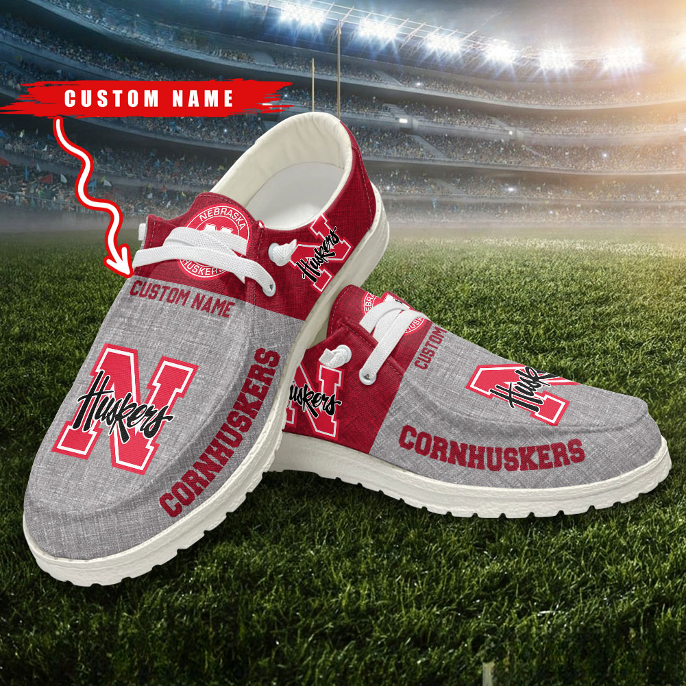 Nebraska Cornhuskers Personalized Hey Dude Shoes - Famjoys Nebraska Cornhuskers Personalized Hey Dude Shoes - Famjoys