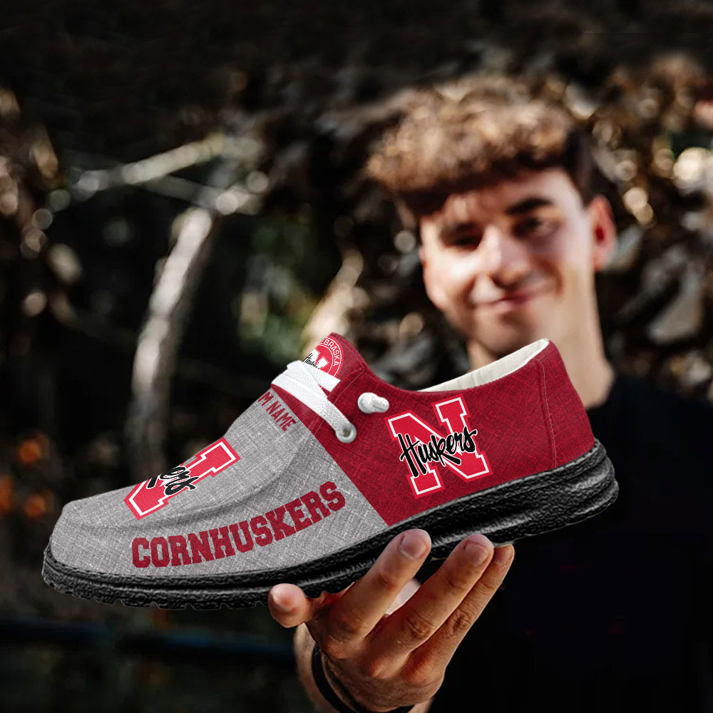 Nebraska Cornhuskers Personalized Hey Dude Shoes - Famjoys Nebraska Cornhuskers Personalized Hey Dude Shoes - Famjoys