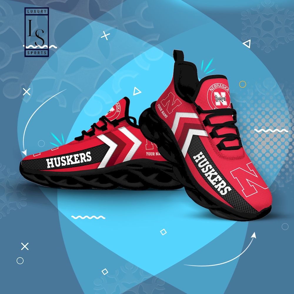 Nebraska Cornhuskers Personalized Max Soul Shoes - Famjoys Nebraska Cornhuskers Personalized Max Soul Shoes - Famjoys