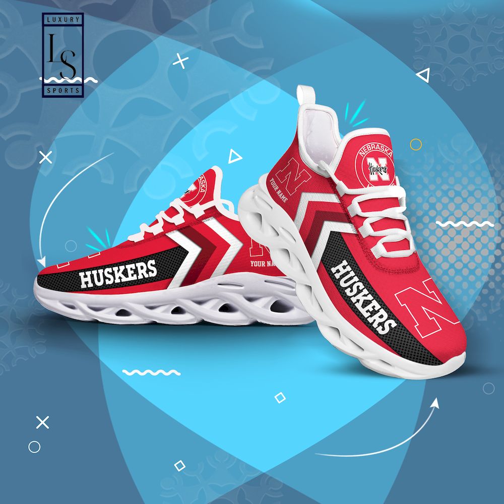 Nebraska Cornhuskers Personalized Max Soul Shoes - Famjoys Nebraska Cornhuskers Personalized Max Soul Shoes - Famjoys