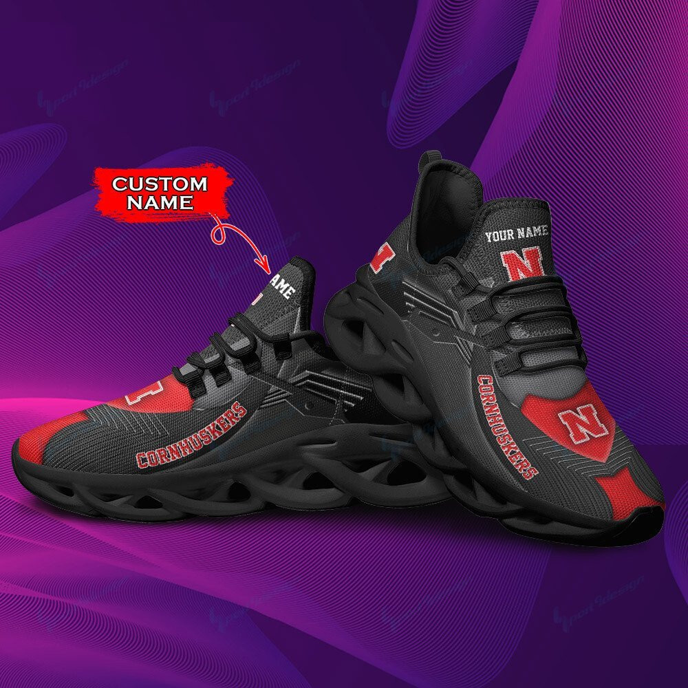 Nebraska Cornhuskers Personalized Max Soul YZ Running Sneakers 283 - Famjoys Nebraska Cornhuskers Personalized Max Soul YZ Running Sneakers 283 - Famjoys