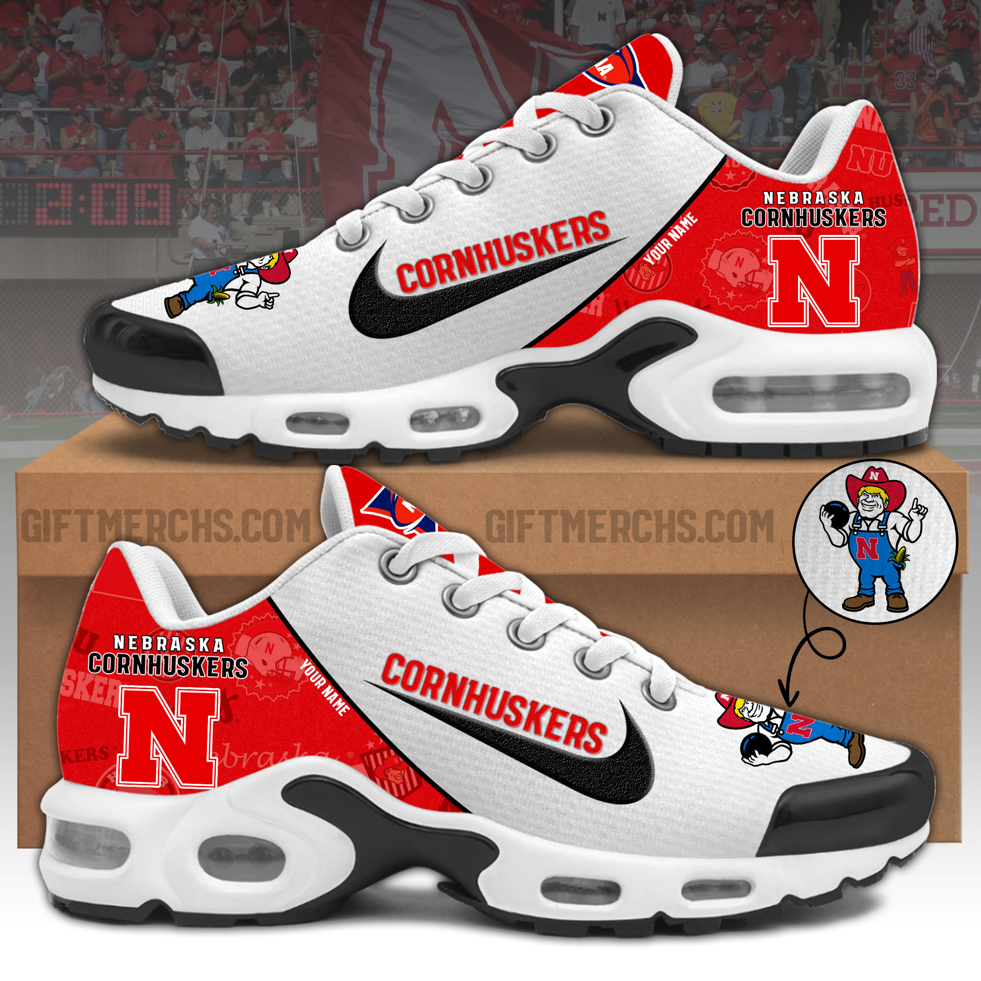 Nebraska Cornhuskers Personalized Shoes - Famjoys Nebraska Cornhuskers Personalized Shoes - Famjoys
