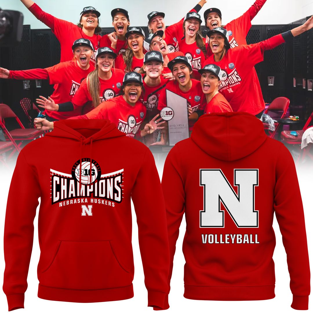 Nebraska Huskers Back-To-Back Big Ten Women's Volleyball Regular Season 2024 Champions unisex Hoodie - Famjoys Nebraska Huskers Back-To-Back Big Ten Women's Volleyball Regular Season 2024 Champions unisex Hoodie - Famjoys