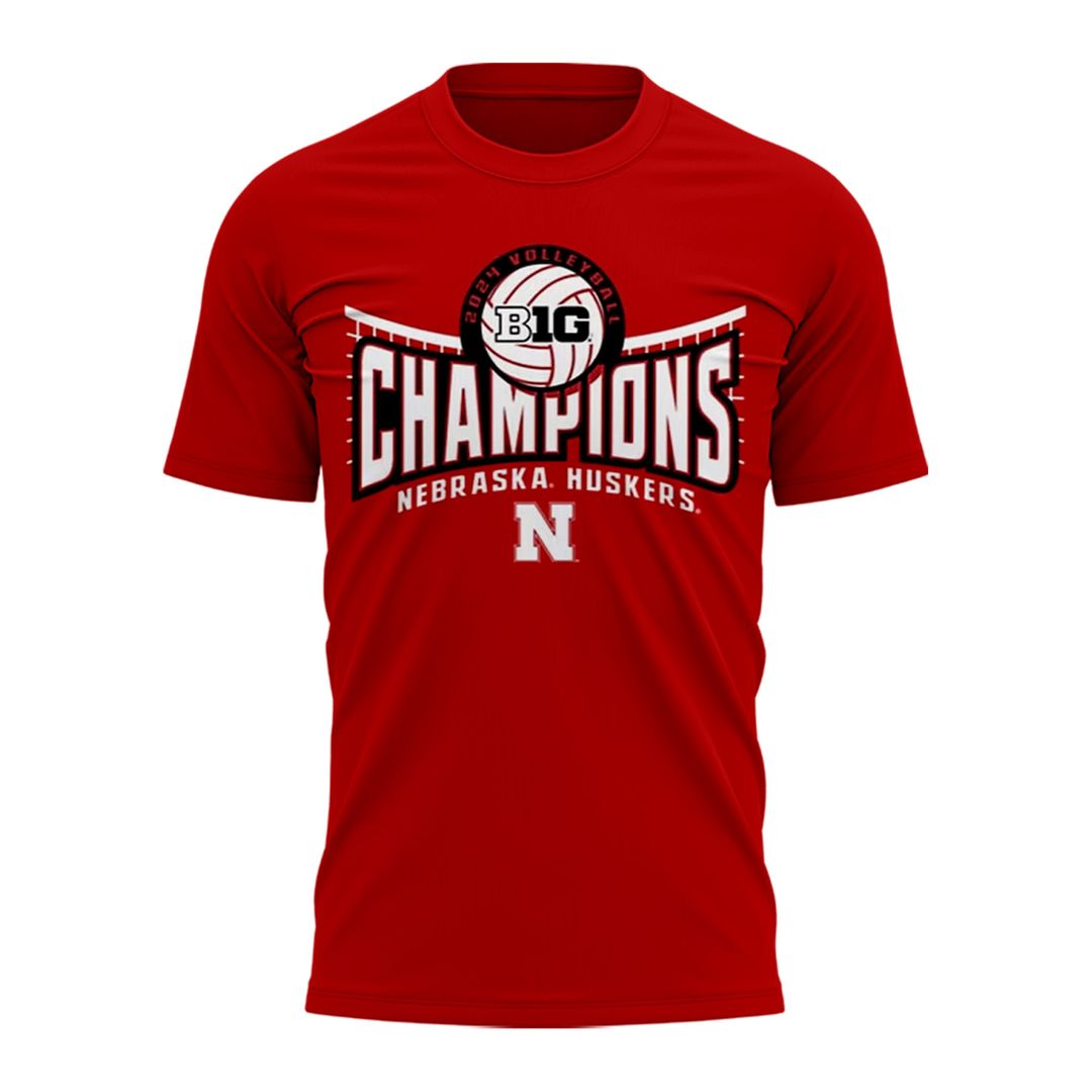 Nebraska Huskers Back-to-Back Big Ten Women's Volleyball Regular Season Champions Tshirt - Famjoys Nebraska Huskers Back-to-Back Big Ten Women's Volleyball Regular Season Champions Tshirt - Famjoys