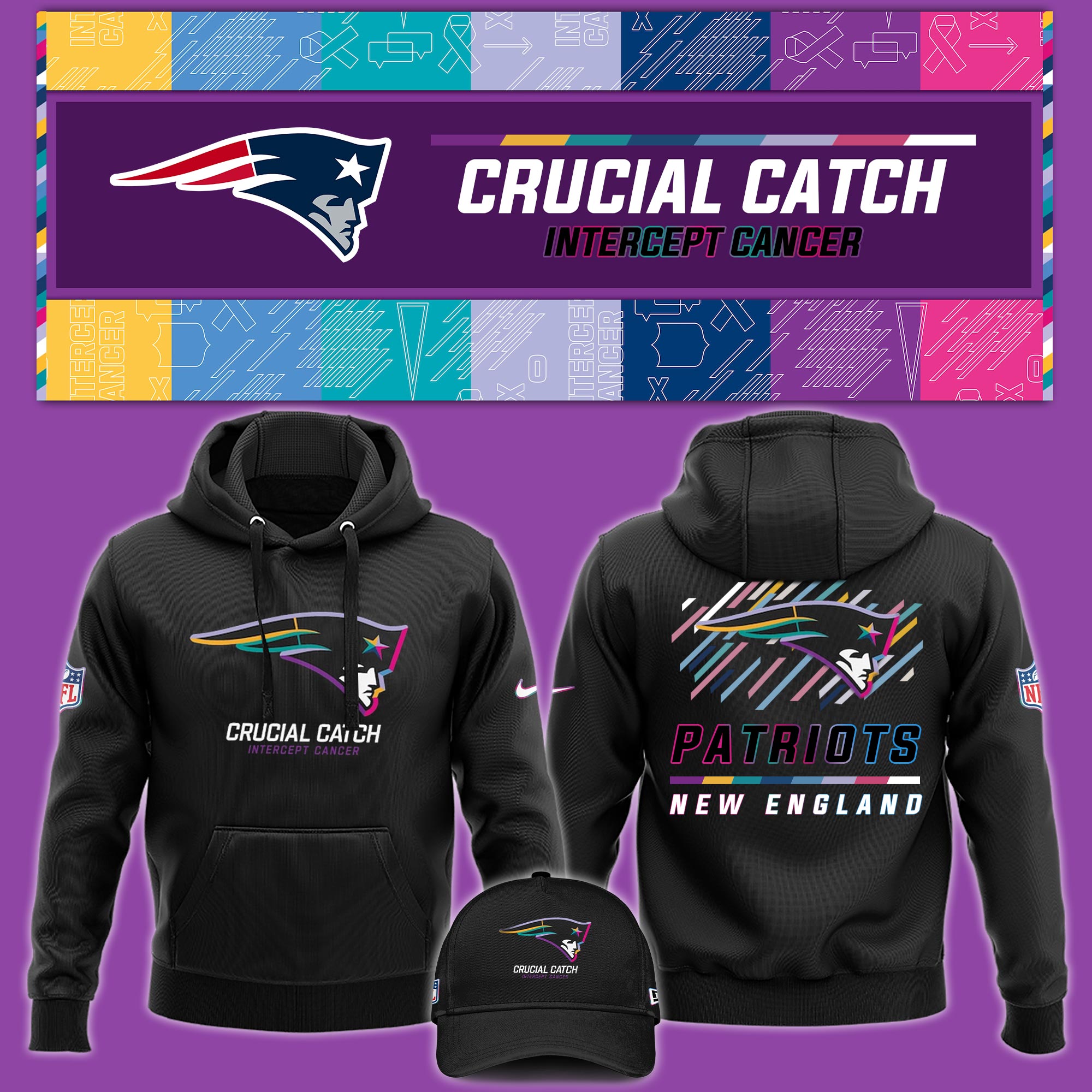 New England Patriot Crucial Catch Hoodie
