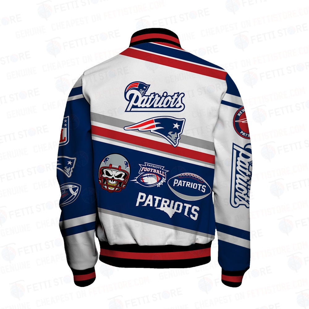 New England Patriots American Football League Pattern Varsity Jacket - Famjoys New England Patriots American Football League Pattern Varsity Jacket - Famjoys