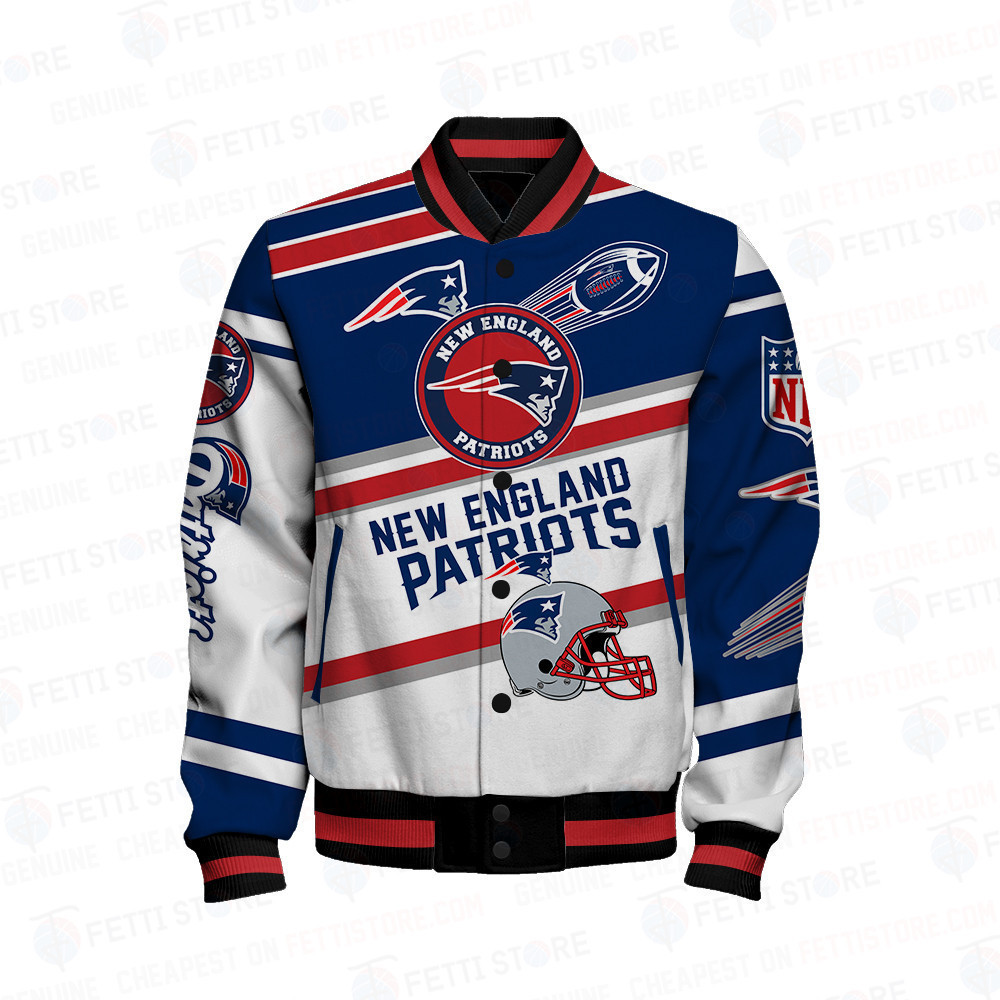 New England Patriots American Football League Pattern Varsity Jacket - Famjoys New England Patriots American Football League Pattern Varsity Jacket - Famjoys