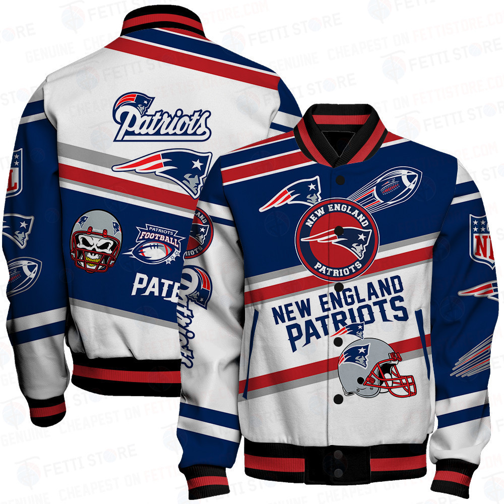 New England Patriots American Football League Pattern Varsity Jacket - Famjoys New England Patriots American Football League Pattern Varsity Jacket - Famjoys