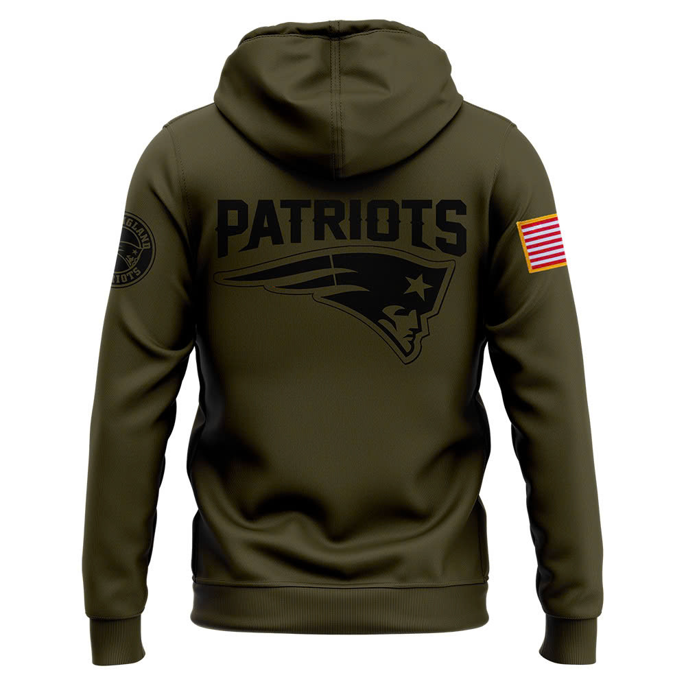 New England Patriots Camo Salute to Service Club Fleece Pullover Hoodie - Famjoys New England Patriots Camo Salute to Service Club Fleece Pullover Hoodie - Famjoys