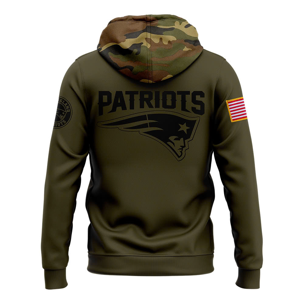 New England Patriots Camo Salute to Service Club Fleece Pullover Hoodie V3 - Famjoys New England Patriots Camo Salute to Service Club Fleece Pullover Hoodie V3 - Famjoys