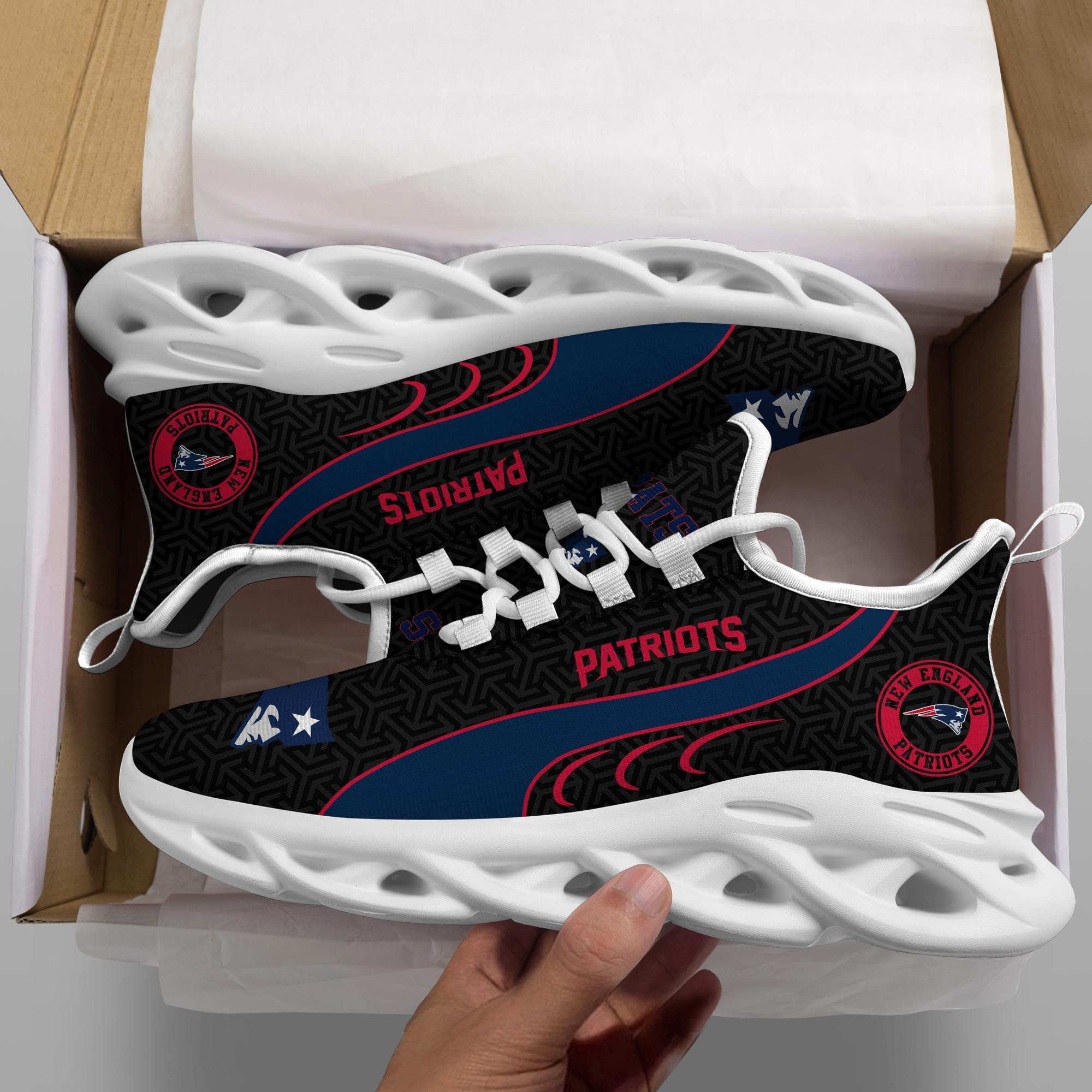 New England Patriots Clunky Shoes T-42107 - Famjoys New England Patriots Clunky Shoes T-42107 - Famjoys