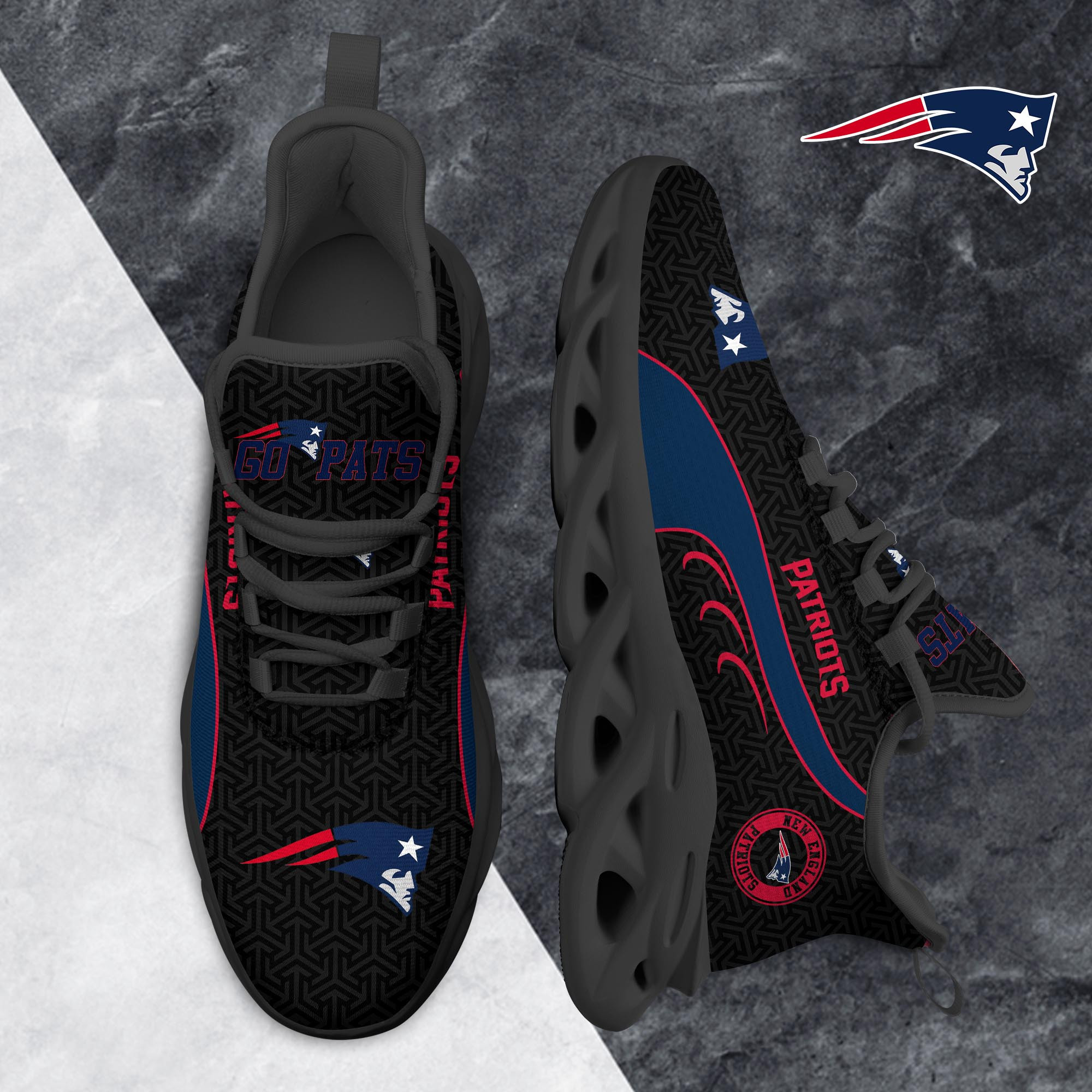 New England Patriots Clunky Shoes T-42107 - Famjoys New England Patriots Clunky Shoes T-42107 - Famjoys