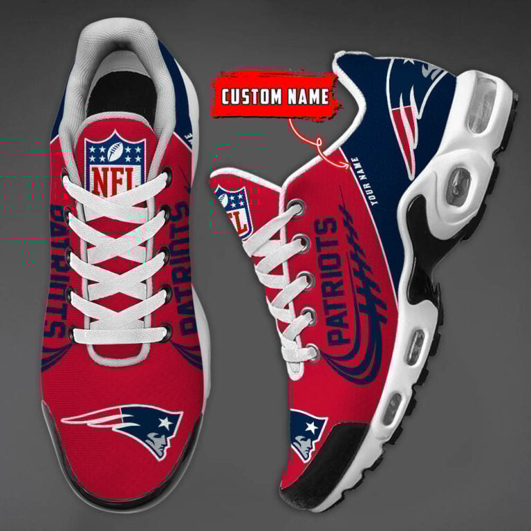 New England Patriots Custom Name-TN Shoes And Baseball Jersey Shirt Perfect Gift-DS001 - Famjoys New England Patriots Custom Name-TN Shoes And Baseball Jersey Shirt Perfect Gift-DS001 - Famjoys