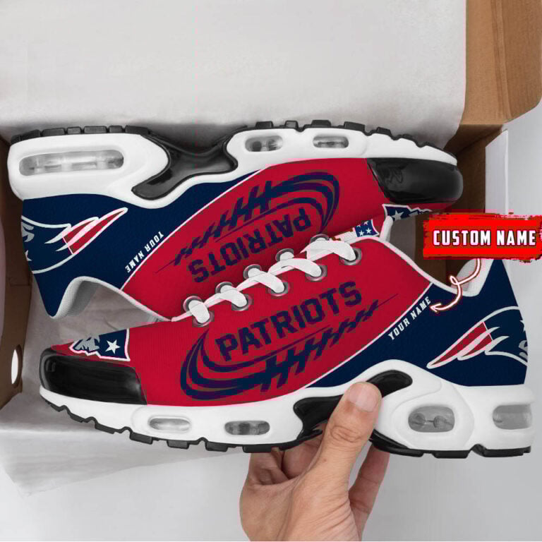 New England Patriots Custom Name-TN Shoes And Baseball Jersey Shirt Perfect Gift-DS001 - Famjoys New England Patriots Custom Name-TN Shoes And Baseball Jersey Shirt Perfect Gift-DS001 - Famjoys