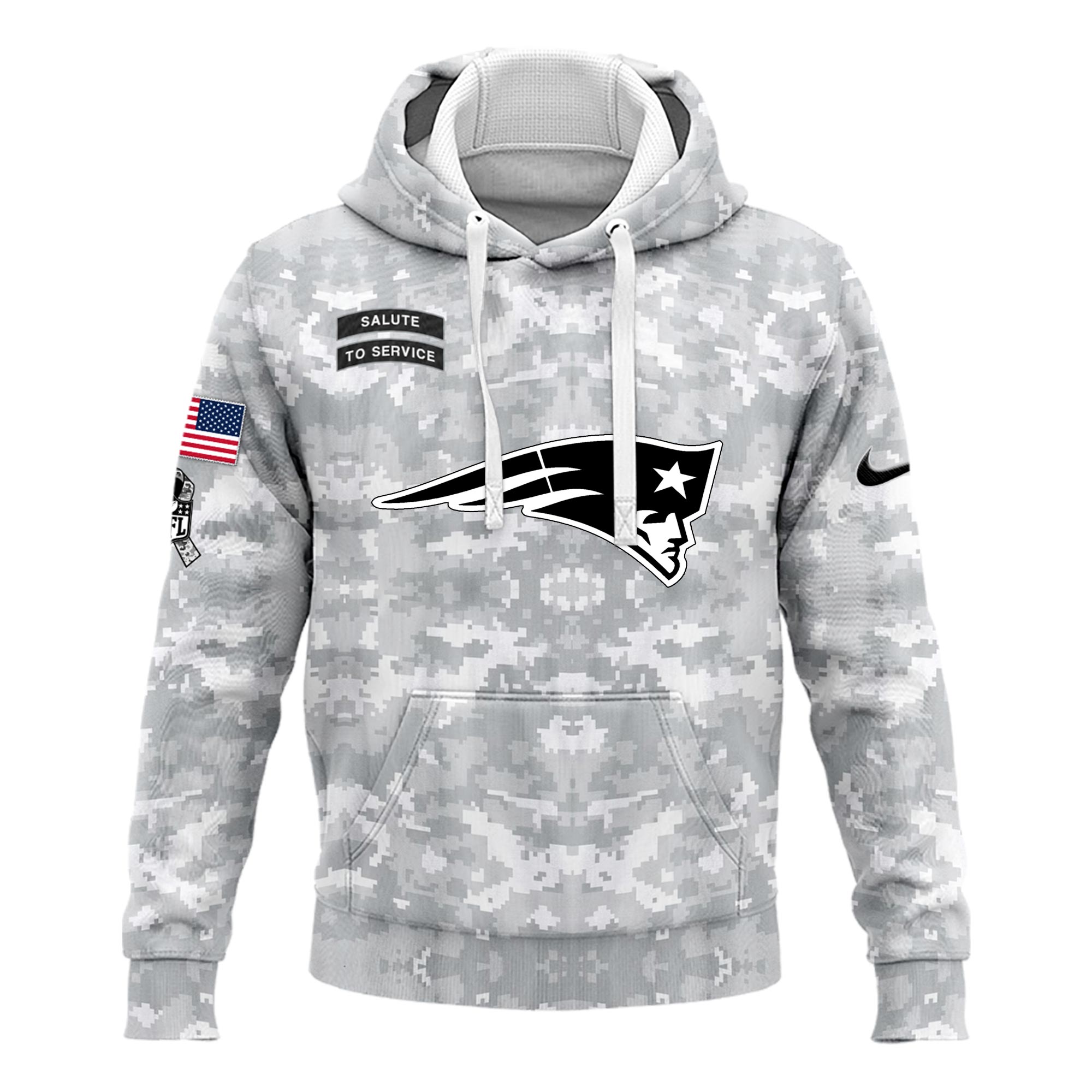 New England Patriots Hoodie Camo Salute to Service Club - Famjoys New England Patriots Hoodie Camo Salute to Service Club - Famjoys