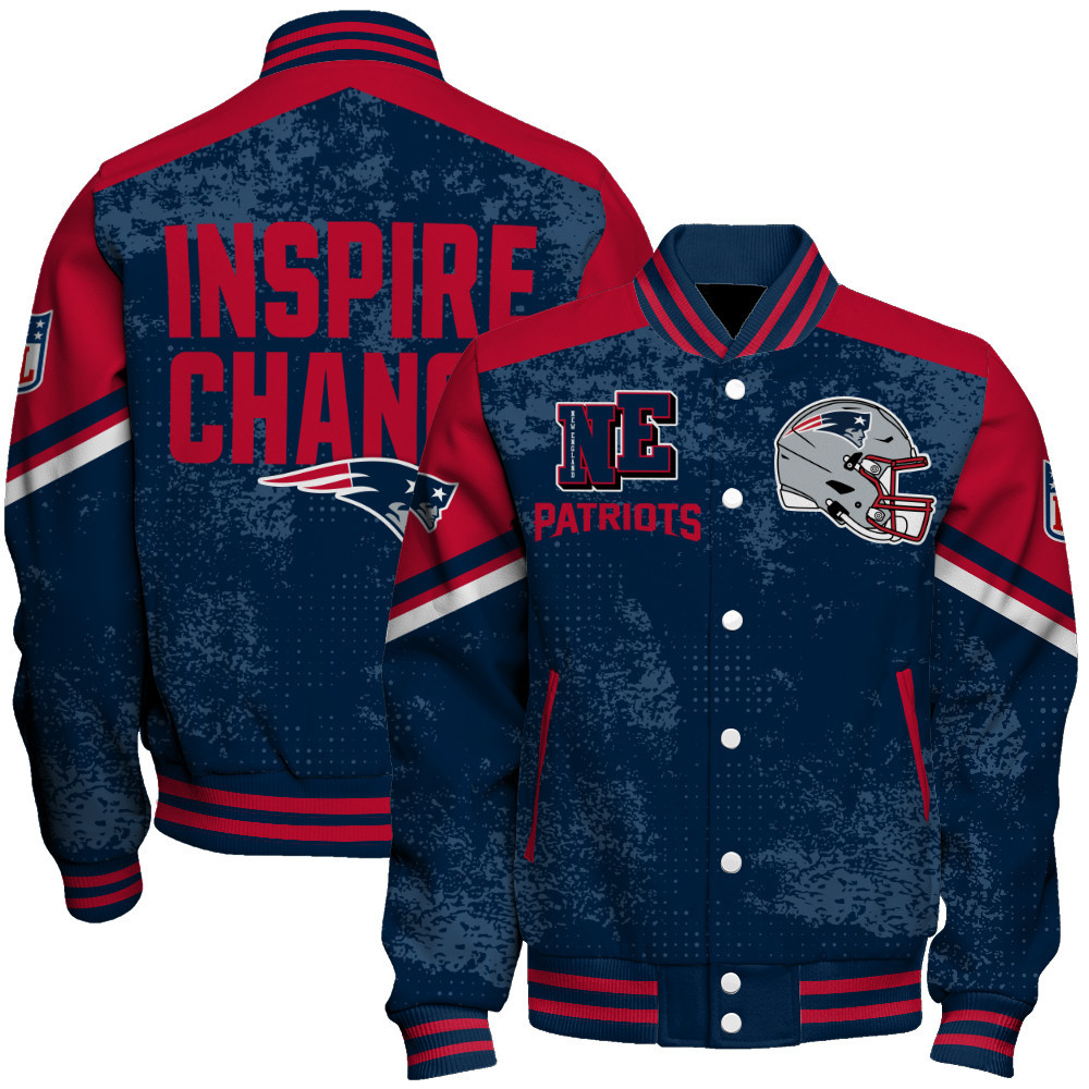 New England Patriots - Immortal Style Unisex Varsity Jacket - Famjoys New England Patriots - Immortal Style Unisex Varsity Jacket - Famjoys