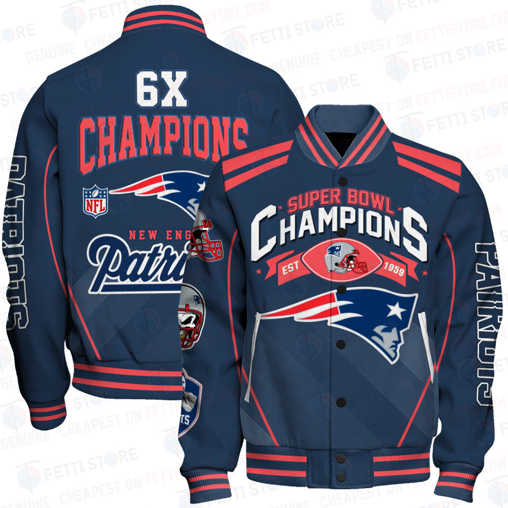 New England Patriots National Football League Champions Varsity Jacket - Famjoys New England Patriots National Football League Champions Varsity Jacket - Famjoys