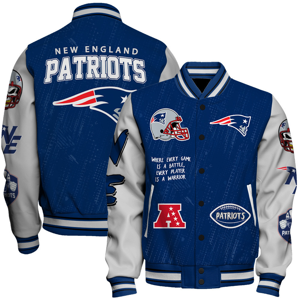 New England Patriots National Football League Conquer Every Field Unisex Varsity Jacket - Famjoys New England Patriots National Football League Conquer Every Field Unisex Varsity Jacket - Famjoys
