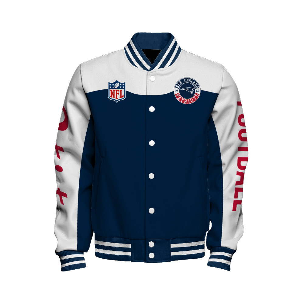 New England Patriots National Football League Face Any Weather Unisex Varsity Jacket - Famjoys New England Patriots National Football League Face Any Weather Unisex Varsity Jacket - Famjoys