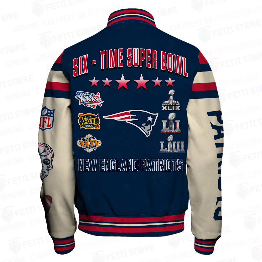 New England Patriots National Football League Print Varsity Jacket SFAT V2 - Famjoys New England Patriots National Football League Print Varsity Jacket SFAT V2 - Famjoys