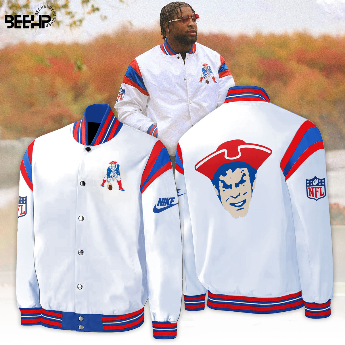 New England Patriots New Bomber Jacket - Famjoys New England Patriots New Bomber Jacket - Famjoys
