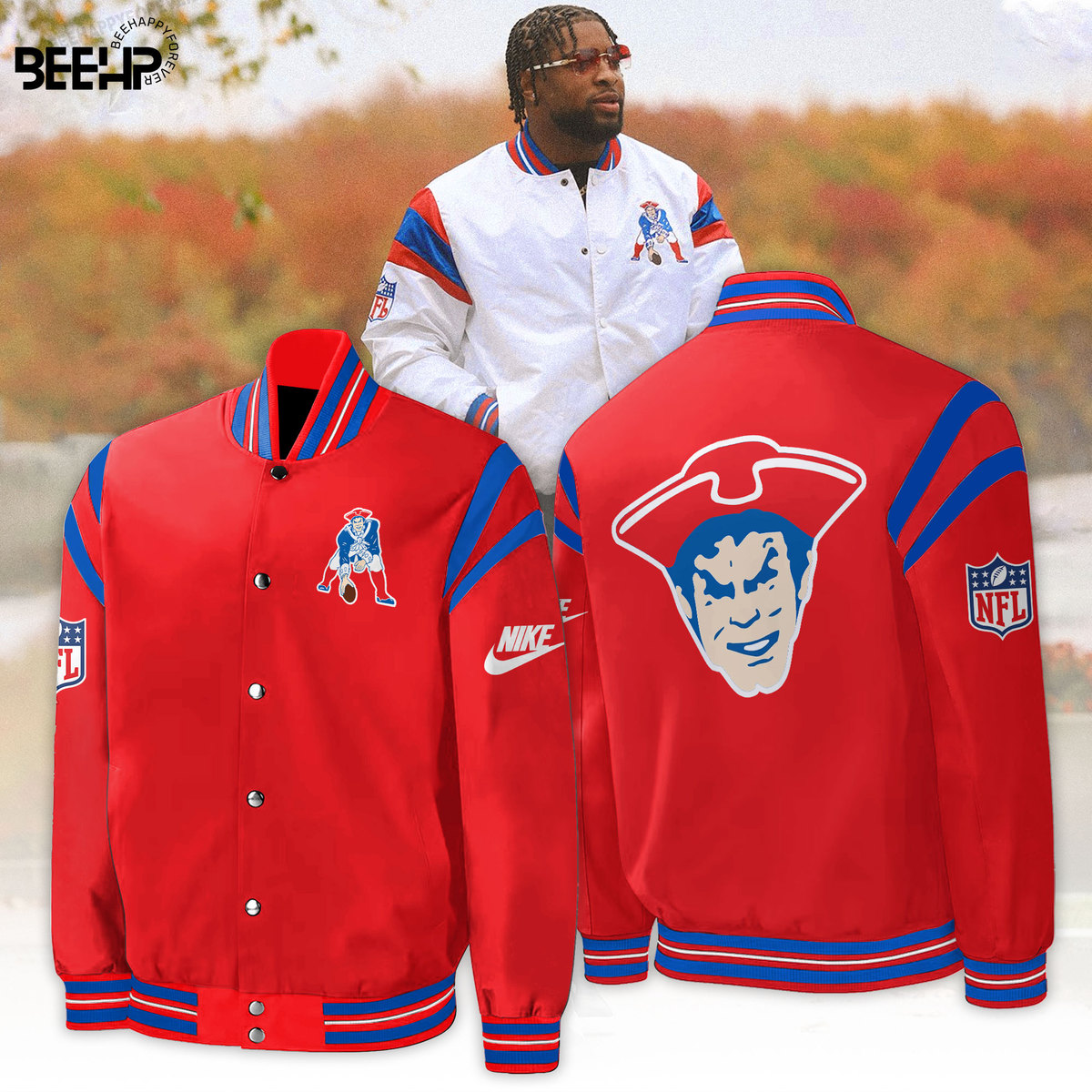 New England Patriots New Bomber Jacket - Famjoys New England Patriots New Bomber Jacket - Famjoys