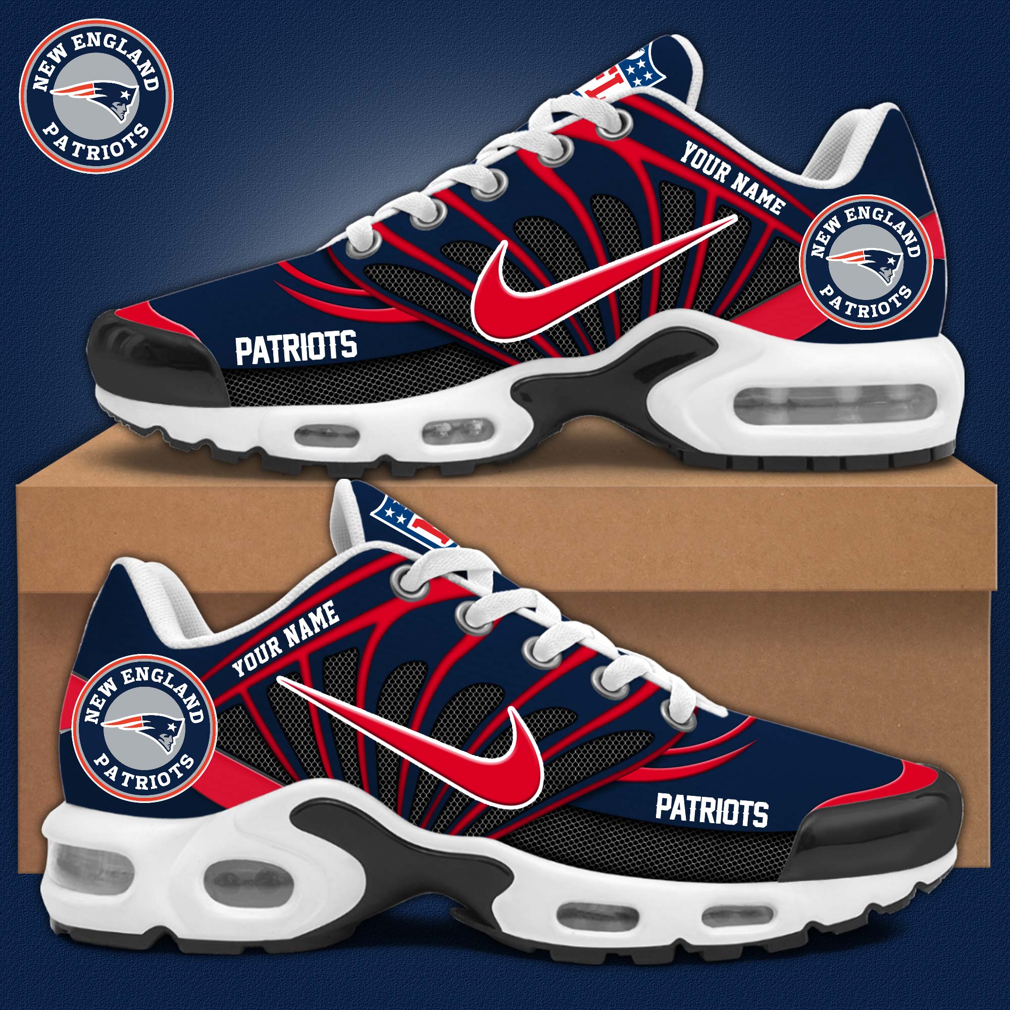 New England Patriots Personalized Shoes - Famjoys New England Patriots Personalized Shoes - Famjoys