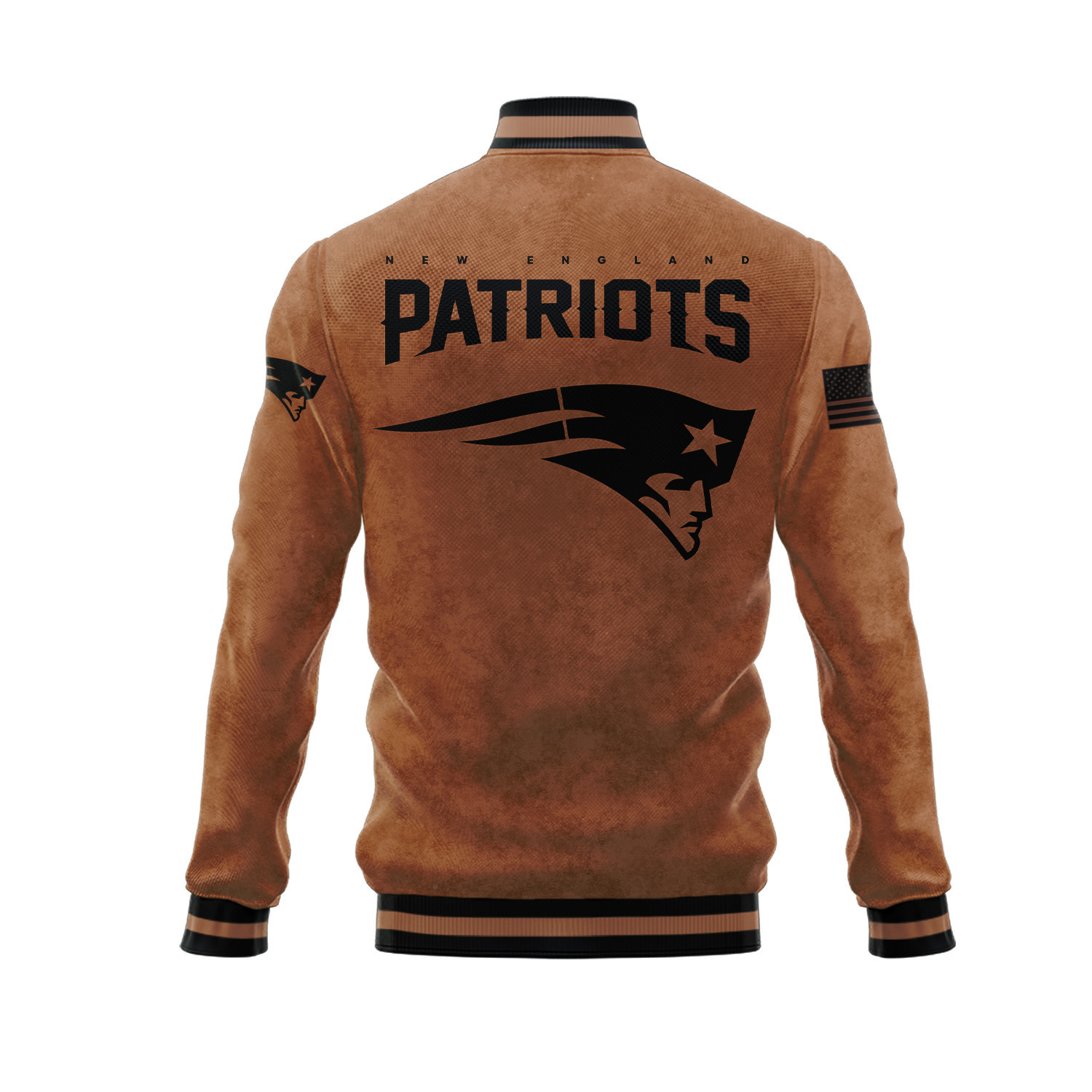 New England Patriots Salute To Service Club Baseball Jacket Varsity Jacket - Brown - Famjoys New England Patriots Salute To Service Club Baseball Jacket Varsity Jacket - Brown - Famjoys