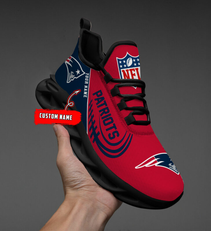 New England Patriots Shoes Custom Max Soul Shoes V06 - Famjoys New England Patriots Shoes Custom Max Soul Shoes V06 - Famjoys