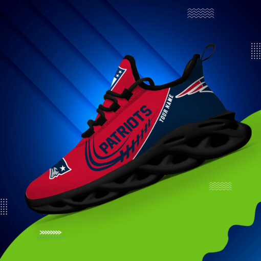 New England Patriots Shoes Custom Max Soul Shoes V06 - Famjoys New England Patriots Shoes Custom Max Soul Shoes V06 - Famjoys