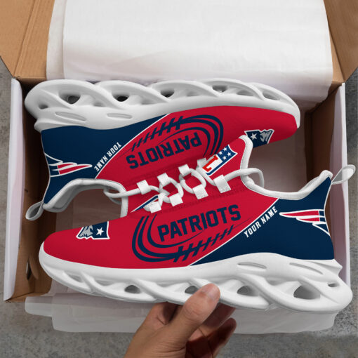 New England Patriots Shoes Custom Max Soul Shoes V06 - Famjoys New England Patriots Shoes Custom Max Soul Shoes V06 - Famjoys