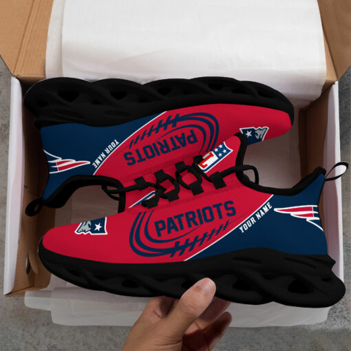 New England Patriots Shoes Custom Max Soul Shoes V06 - Famjoys New England Patriots Shoes Custom Max Soul Shoes V06 - Famjoys