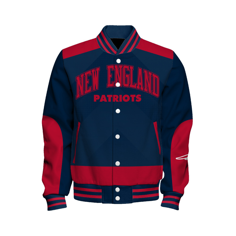 New England Patriots - Stay Ahead Of The Trend Unisex Varsity Jacket - Famjoys New England Patriots - Stay Ahead Of The Trend Unisex Varsity Jacket - Famjoys