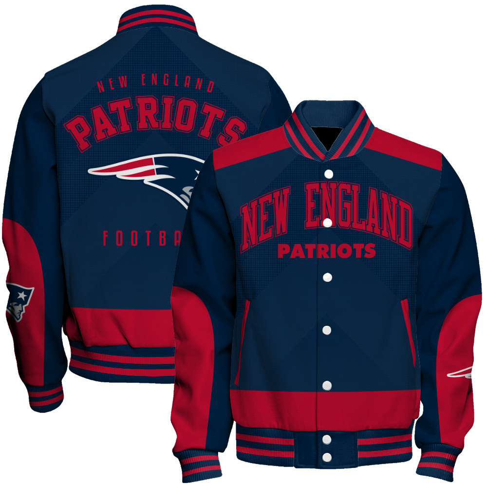 New England Patriots - Stay Ahead Of The Trend Unisex Varsity Jacket - Famjoys New England Patriots - Stay Ahead Of The Trend Unisex Varsity Jacket - Famjoys