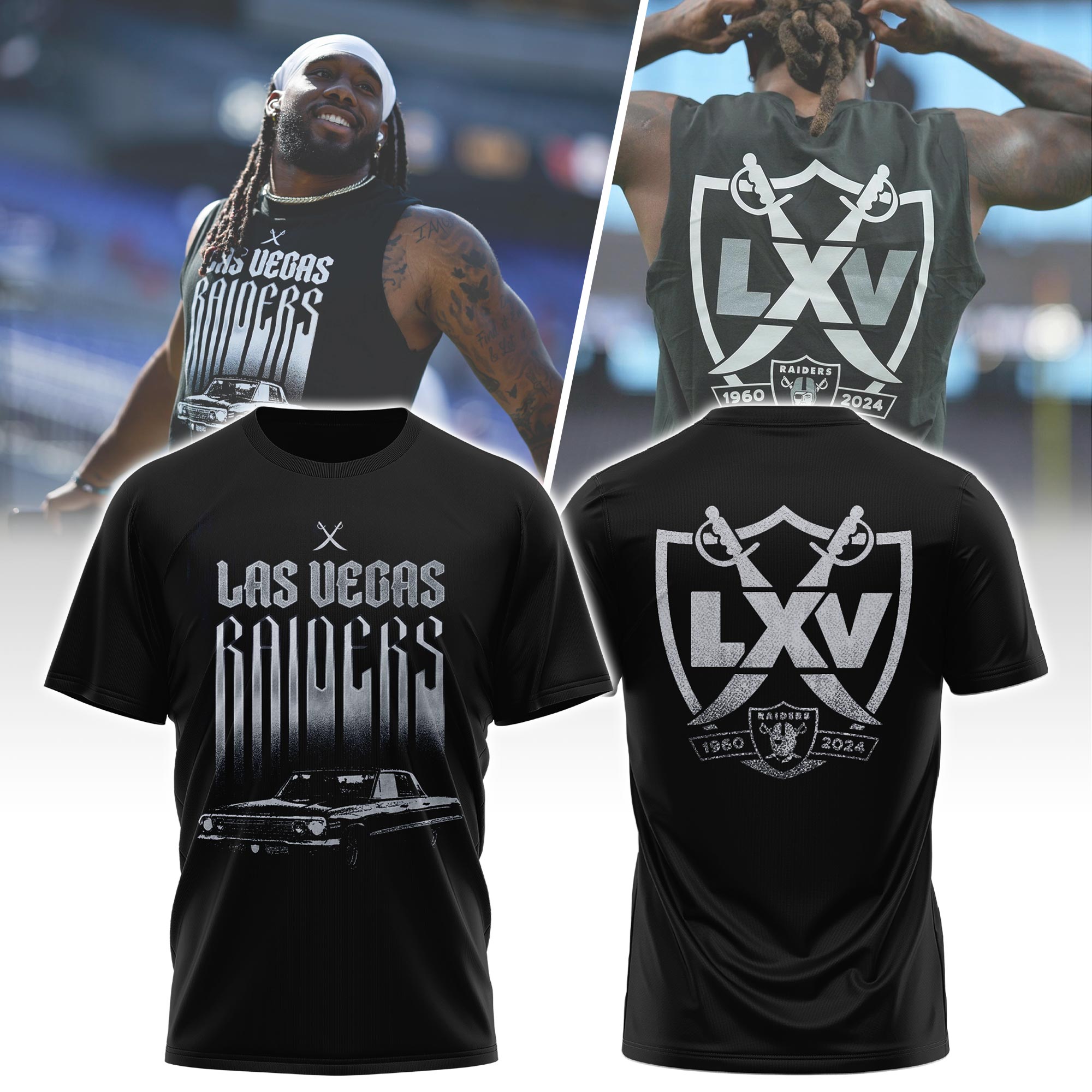 NEW ERA RAIDERS 65TH SEASON TANK TOP T SHIRT - Famjoys NEW ERA RAIDERS 65TH SEASON TANK TOP T SHIRT - Famjoys
